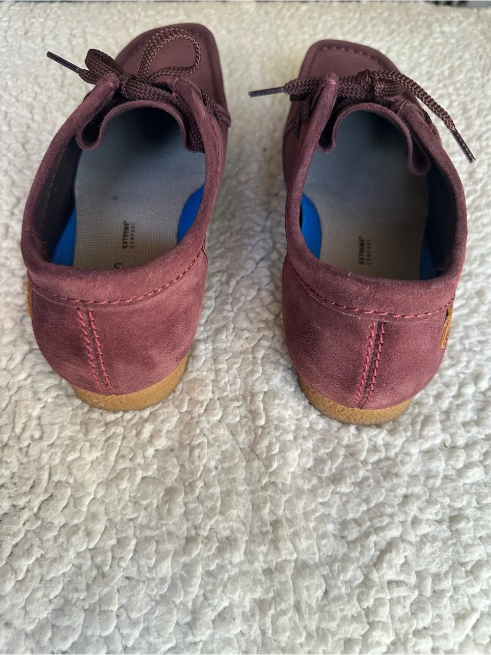 Clarks Originals Men's Wallabee Burgundy Suede Moccasins Loafers Size 12M